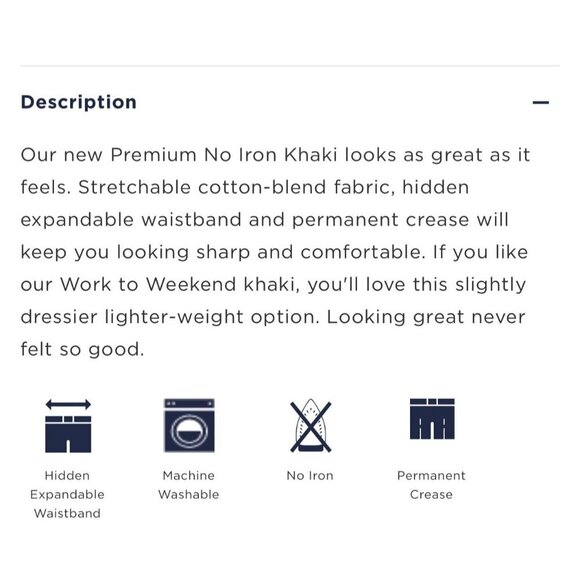 Haggar Mens Iron-Free Premium Khaki Classic Fit Pleated Pants 36W X 29L Navy NWT - Picture 6 of 6